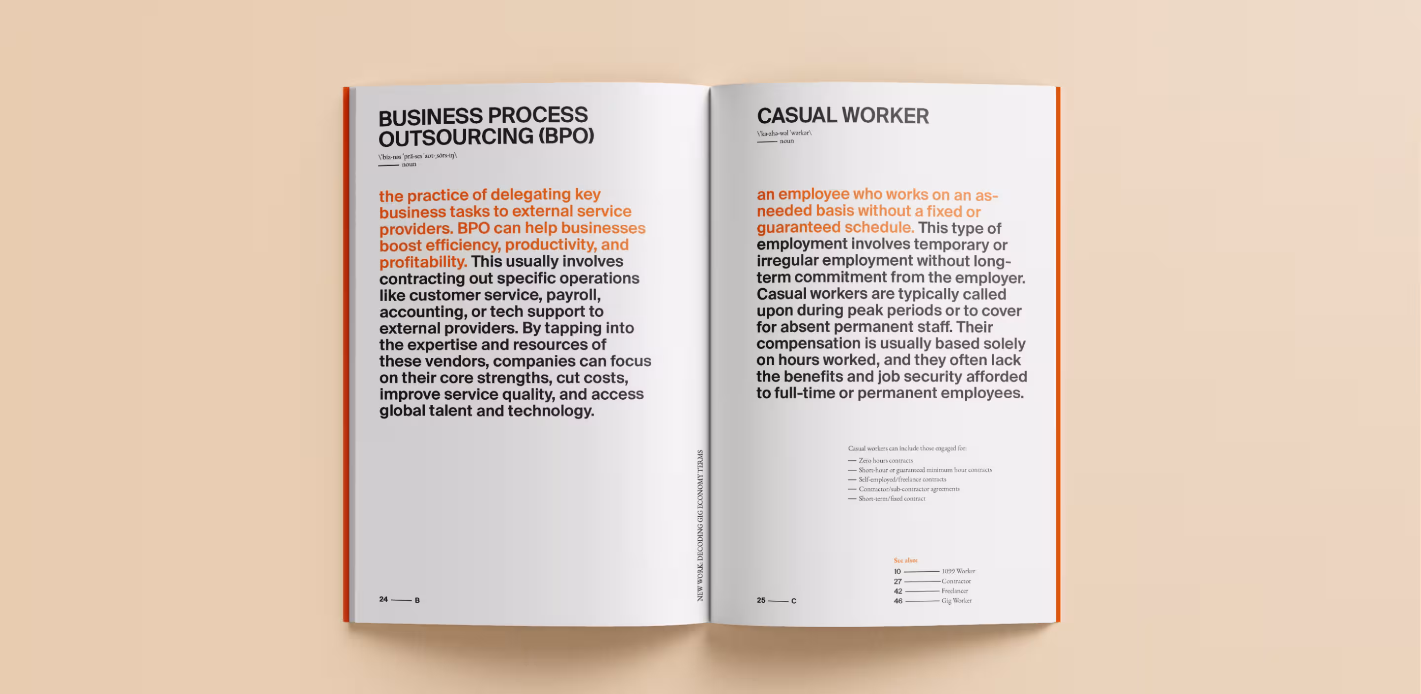Spread from the New Work book