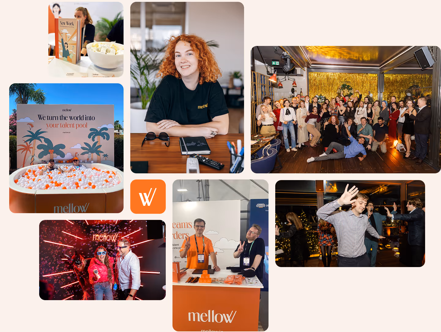Photos of the Mellow team at work and at company gatherings