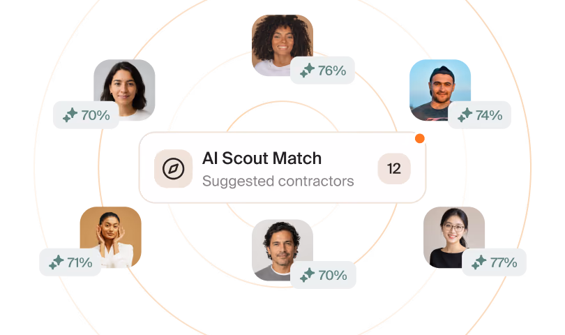 AI Scout Match suggesting scored candidates