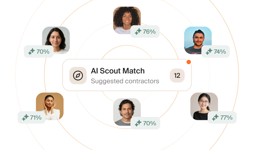 AI Scout Match suggesting scored candidates
